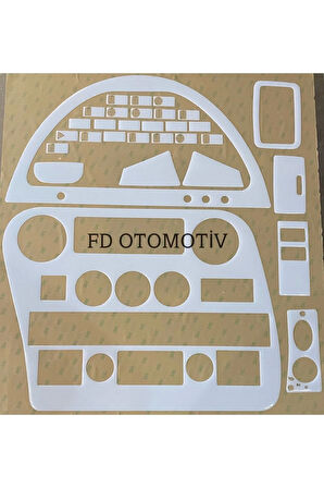 Ford Cargo 2007 - 2015 Dijital Gösterge Torpido, Konsol, Trim, Göğüs Kaplama Seti Beyaz Renk