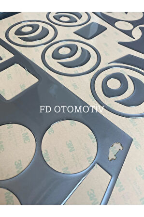 Dacia Logan 2005 - 2010 Konsol, Torpido, Trim, Göğüs Kaplama Seti Gümüş Gri Renk