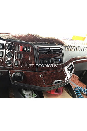 Mercedes Axor Torpido, Konsol, Trim, Göğüs Kaplama Seti Koyu Meşe Özel Renk