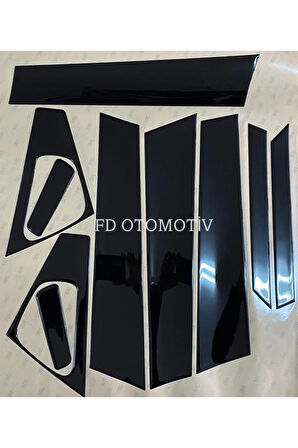 Renault Cilo 4 Hb Kapı Direği Kaplama Parlak Siyah Piano Black