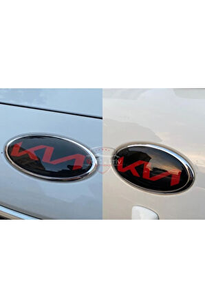 Kia Ceed Yeni Yazılı Logo Ön Arka Siyah Kırmızı 2013 2016