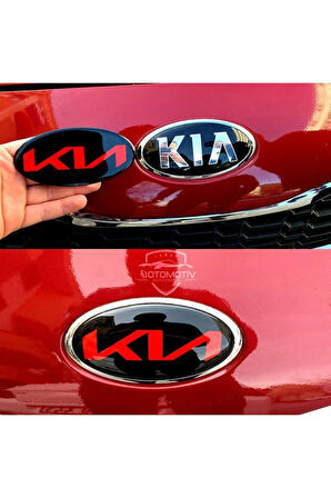 Kia Ceed Yeni Yazılı Logo Ön Arka Siyah Kırmızı 2013 2016