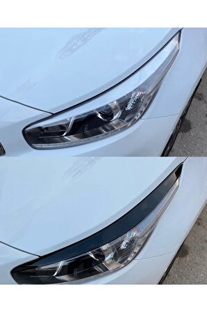 Kia Ceed 2012-2016 Arası Far Kaşı Parlak Siyah Kaplama