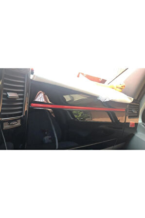 Mercedes Sprinter Konsol/maun Kaplama 2006-2017 Full Set Parlak Siyah (pıanoblack) + Kırmızı Şerit
