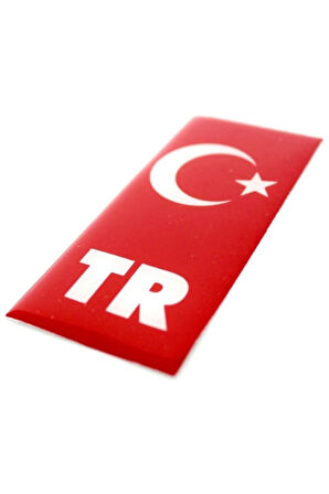Tr Plaka Arması Damla Etiket Sticker Kırmızı 2 Li