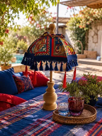 Missidea Sultania Masaüstü Ledsiz Bali Şemsiyesi – 50 cm