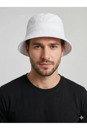 YAZLIK BUCKET MODEL PAMUKLU GABARDİN KUMAŞ KOVA ŞAPKA