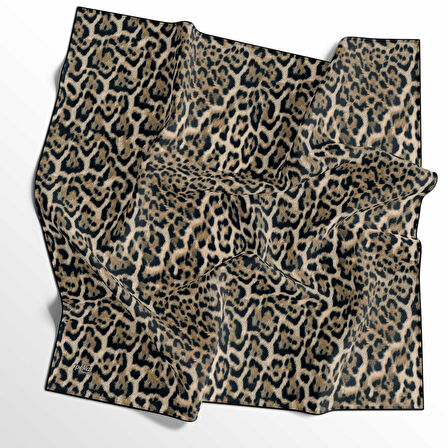 Leopar Desenli Soft Pamuk Eşarp - 04482
