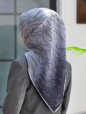 %100 Twill İpek 90x90 Eşarp - 04896