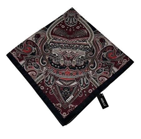 120x120 Etnik Desenli Soft Pamuk Eşarp - 04919