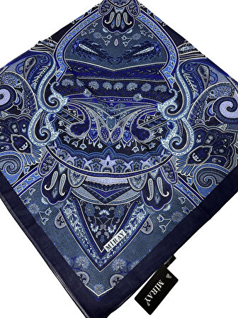 120x120 Etnik Desenli Soft Pamuk Eşarp - 04918
