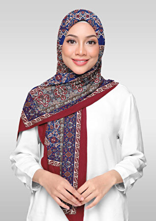 Likralı Vual Etnik Desenli Şal - 04969