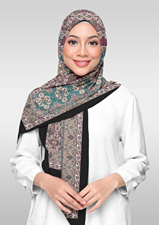 Likralı Vual Etnik Desenli Şal - 04970