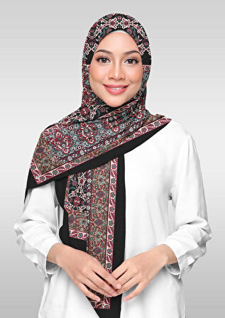 Likralı Vual Etnik Desenli Şal - 04970