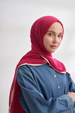Müslin Biyeli Şal  -90 x 200- 3352-01