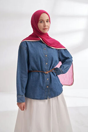 Müslin Biyeli Şal  -90 x 200- 3352-01