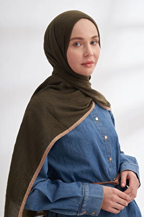 Müslin Biyeli Şal  -90 x 200- 3352-02