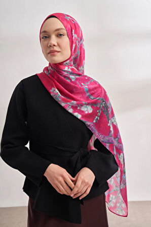 İthal Vual Almond Blossom Desen Şal -4464