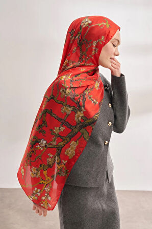 İthal Vual Almond Blossom Desen Şal -4464