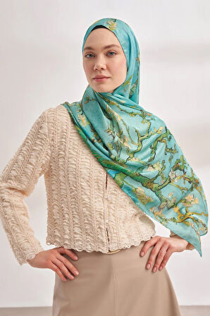 İthal Vual Almond Blossom Desen Şal -4464