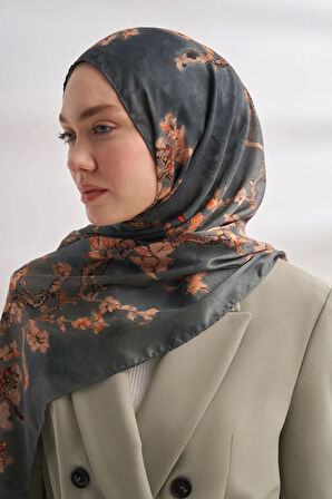 İthal Vual Almond Blossom Desen Şal -4464