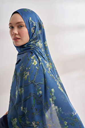 İthal Vual Almond Blossom Desen Şal -4464