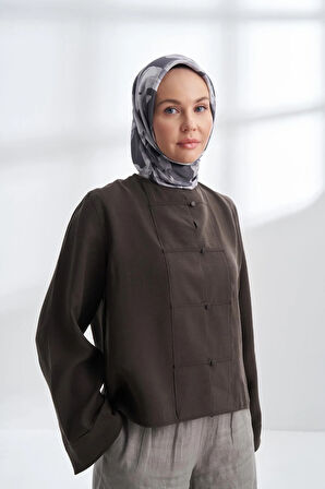 CRAYON DESEN TWILL İPEK EŞARP - 4305-134