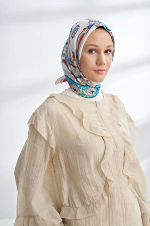 PREMIUM COLLECTION CROWN DESEN TWILL İPEK EŞARP - 4321-192