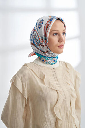 PREMIUM COLLECTION CROWN DESEN TWILL İPEK EŞARP - 4321-192