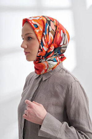 PREMIUM COLLECTION CROWN DESEN TWILL İPEK EŞARP - 4328-567