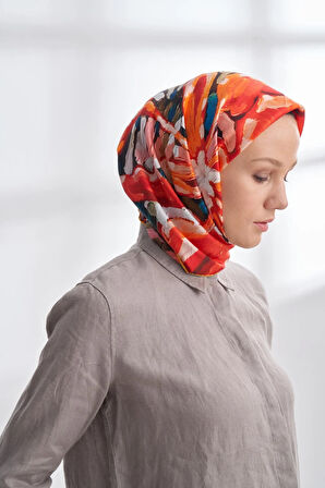 PREMIUM COLLECTION CROWN DESEN TWILL İPEK EŞARP - 4328-567