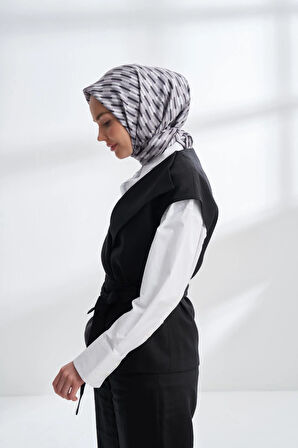 LINE DESEN TWILL İPEK EŞARP -4304