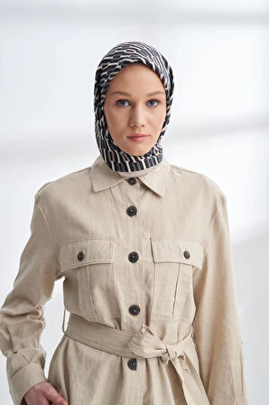 LINE DESEN TWILL İPEK EŞARP -4304