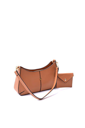 Kadın Çapraz Askılı Çanta 67-7072 Taba