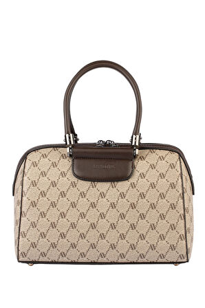 KADIN OMUZ ÇANTASI 396 VİZON NOKTALI