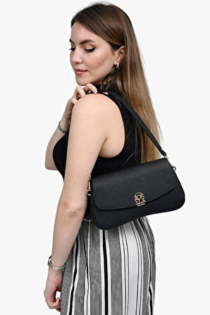 Bayan Çarpraz Askılı Çanta 67-7118 Siyah