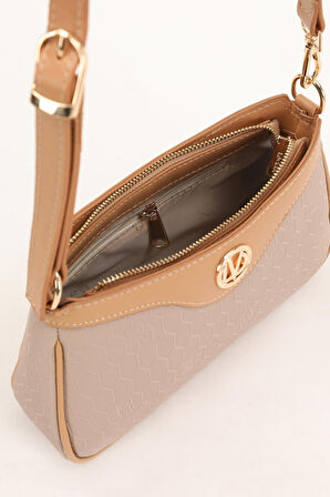 Fermuarlı Petek Desen Kadın Omuz Çantası 930210