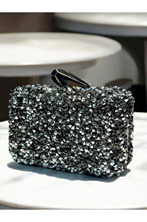 ​​​Kare Taşlı Abiye El Çantası 930190