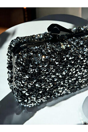 ​​​Kare Taşlı Abiye El Çantası 930190