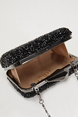 ​​​Kare Taşlı Abiye El Çantası 930190