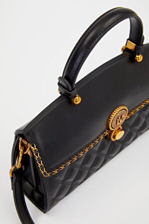 Siyah Baklava Desen Omuz Çantası 930295