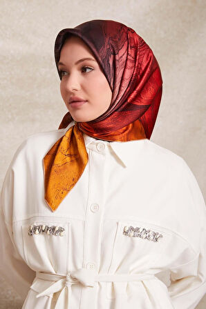 Karmaşık Desen Sura İpek Eşarp-0910