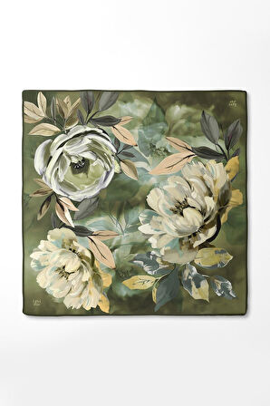 Çiçek Desen Sura İpek Eşarp-0930