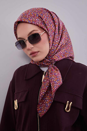 Mini Yazı Detayi Twill İpek Eşarp-0926