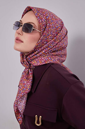 Mini Yazı Detayi Twill İpek Eşarp-0926