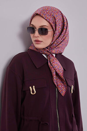 Mini Yazı Detayi Twill İpek Eşarp-0926