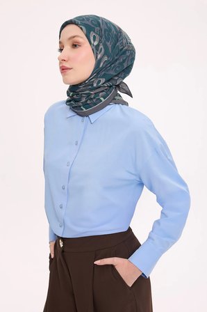 Dört Mevsim Antik Motif Viskon Velora Eşarp 6420