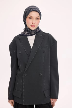 Dört Mevsim Antik Motif Viskon Velora Eşarp 6421
