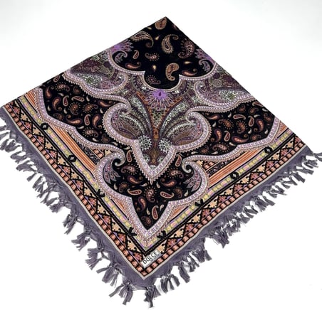 Sökme Boncuklu Lüx CottonTülbent - Yazma- 65803-04