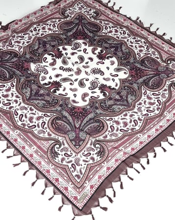 Sökme Boncuklu Lüx CottonTülbent - Yazma- 65804